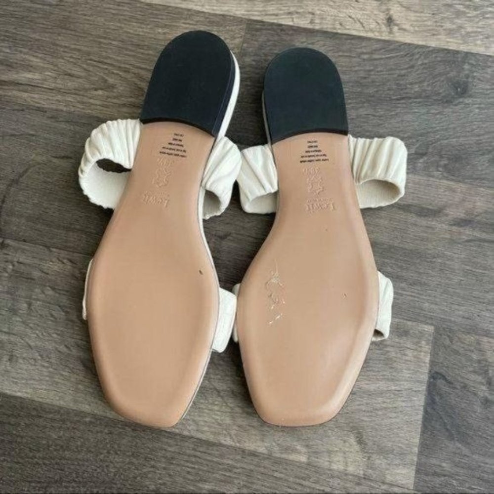 Lewit Made in Italy Cream Leather Sandals Sz 38.5 - Picture 10 of 11